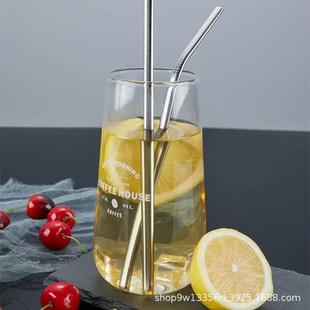 Wholesale food grade stainless steel stainless steel straw beverage coffee milk tea pearl milk straw non-disposable