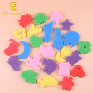 Children's Painting Sponge Stamp DIY Early Education Graphic Sponge Pigment Brush Art Painting Student Pigment Graphic Stamp