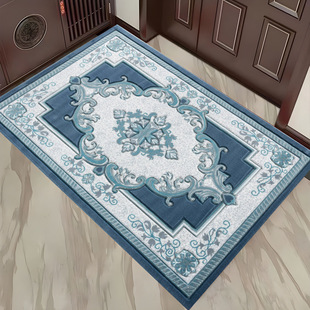 Entrance hall floor mat Persian retro non-slip mat light luxury European style living room bedroom door stain-resistant thickened floor mat