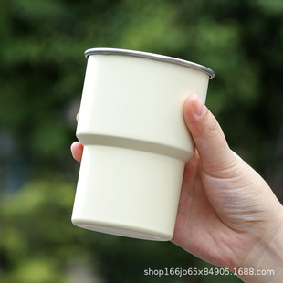 304 Stainless Steel Single Layer Cup Outdoor Camping Water Cup Beverage Beer Cup Coffee Cup Handheld Cup Printed LOGO