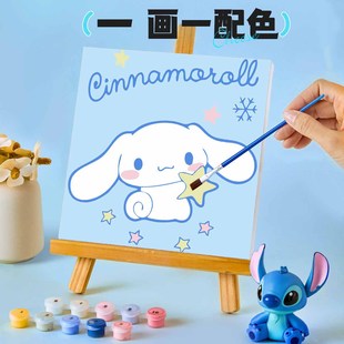 Фабрика прямых продаж Sanrio ручной работы diy детская цифровая живопись маслом гостиная спальня украшения масляной живописи