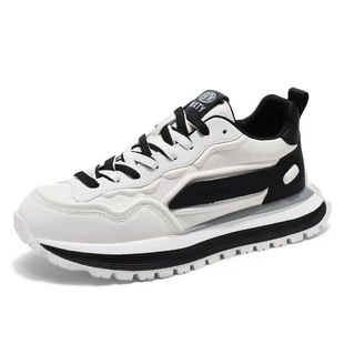 Spring 2025 New Low-top Thick-soled Sports Sneakers Lightweight Trendy Loafers All-match Fashionable Casual Men's Sneakers