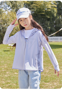 UV protection children's sunscreen original yarn breathable sunscreen clothing for men and women's children summer thin outdoor skin clothing wholesale
