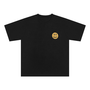 High quality Drew smiley face niche fashion brand American high street summer loose men's couple FOG short sleeve all-match T-shirt