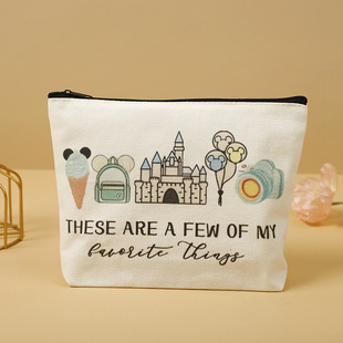 Amazon cross-border canvas pencil case wholesale blank zipper student stationery pencil case custom cotton graffiti pencil case custom
