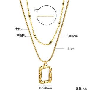 Dongguan Lele Jewelry Pearl Butterfly Necklace Light Luxury Niche Titanium Steel Pendant Clavicle Chain Jewelry Women's High-End
