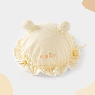 Baby hat spring and autumn thin fisherman hat 0-6 months old baby girl sun hat cute baby tire hat