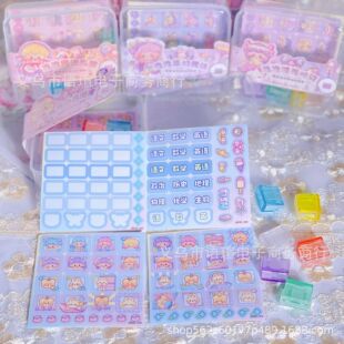 Candy slide clip portable transparent student test paper file storage clip multifunctional creative corner hand account push clip