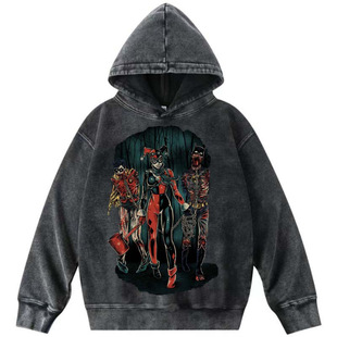 IF 522 240g pure cotton wash old American retro tide brand t wash sweatshirt loose cordless no pocket top