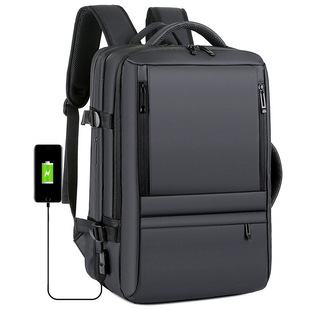 Scalable business computer bag large capacity simple trendy student backpack men's short-distance travel backpack