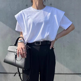 in stock 2025 Summer Hot Fashion Design All Match Round Neck Short Sleeve T-Shirt
