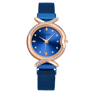Foreign Trade Explosions Diamond Women's Watch Women's Watch Quartz Watch Lazy People Absorbent Ferromagnetic Wristwatch Absorbent Stone Processing Customization