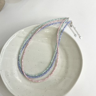 S925 Silver Low Saturated Cream Series South Korea Niche Design Natural Shell Sterling Silver Necklace Necklace