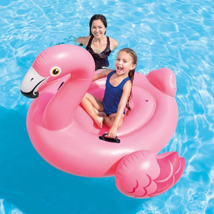 INTEX57558 inflatable floating row small red crane Mount inflatable Mount water animal floating island floating row Internet celebrity same style