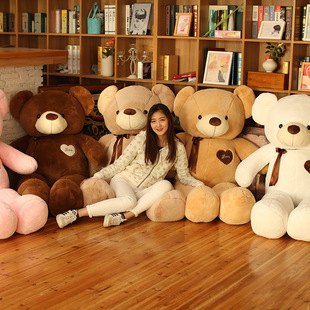 Genuine plush toy ribbon teddy bear doll hugging bear doll girl gift Online Shop Wholesale