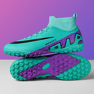 Cross-Border Assassin 15 High-Top Football Shoes for Students, Kidsren and Adults, Broken Spikes, Ronaldo World Cup Training Shoes Amazon