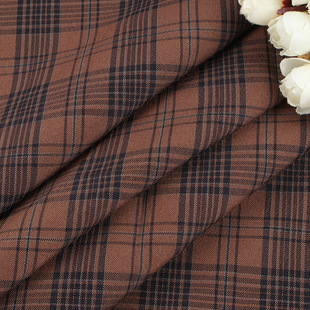in stock TR Plaid Fabric Spring and Summer Women's Suit Shirt Women's JK Plaid Uniform dress Bag Fabric