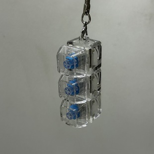 PC full transparent material decompression test shaft device pressing sound crisp 2 holes 3 holes 4 holes key buckle with light transparent cap