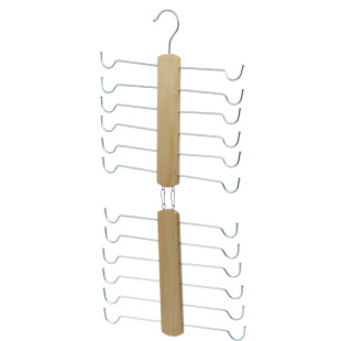 Foldable multi-functional storage rack multi-layer household non-slip tie solid wood hanger silk scarf hanger storage rack