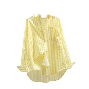 Pure Cotton Striped Shirt Women's Sunscreen Summer New Fashion Loose All-match Long-sleeved Cardigan Shirt Women's Casual Jacket