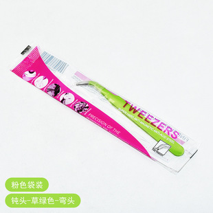 Low price Tweezers Stainless steel color hand account manual tweezers 0.8mm/1.0mm candy color small clip goo card clip