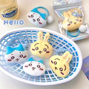 Summer cute cartoon cute doll hair accessories girl high color value ins wind hair rope hair ring net red headdress wholesale
