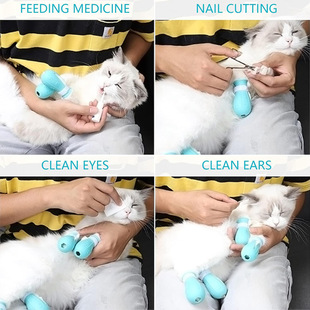 Cross-border Cat Foot Set Pet Supplies Cat Bath Kit Anti-scratch Cat Bag Pet Cleaning Foot Set Cat Claw Set