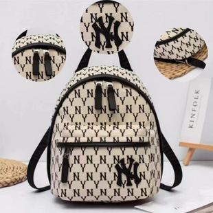 New mlb backpack ny full printed letters for men and women couples bag large capacity travel trend backpack women's bag