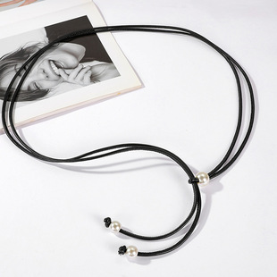 Summer New Pearl Thin Waist Rope All-match Skirt Belt Women's Fashion Wear Accessories Simple Style Design