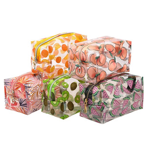 Custom Printed Transparent Cosmetic Bag Large Capacity Toiletry Bag Pencil Learning Tool Storage Bag Portable Zipper Bag