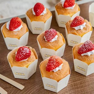 Muffin Cup Square Cupcake Cup Mold Medium Hokkaido Chiffon Baking High Temperature Resistant Paper Tray Oven