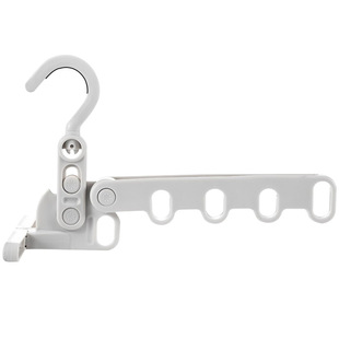 Folding drying rack bold indoor multi-functional wall hanging travel plastic hanger wholesale travel portable five-hole hanger