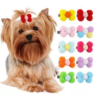 Christmas pet hairpin cute cat dog headdress dress mini handmade bow party decoration spot