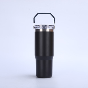 Трансграничная 30oz портативная автомобильная чашка наружная портативная большая емкость ледяной кубок 304 из нержавеющей стали откидная термочашка