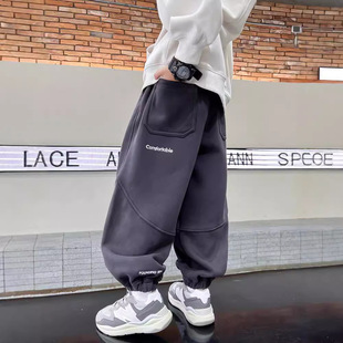 Children's Boys' Pants Autumn 2024 Autumn New Sports Pants Large Children's Loose Boys Pants Spring and Autumn