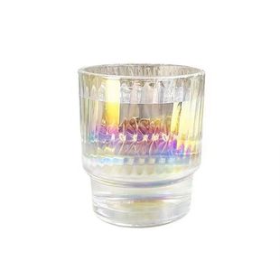 ins-style Northern Lights Glass Cup Straw Cup Household Office Water Cup Women's High-value Coffee Cup Bamboo Cup