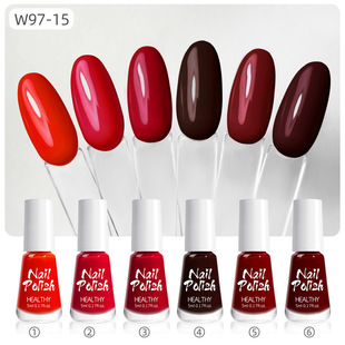Red White Water-based Nail Polish Non-baking Long-lasting Quick-drying Solid Color Nail Polish Cross-border Nail Polish suit Wholesale