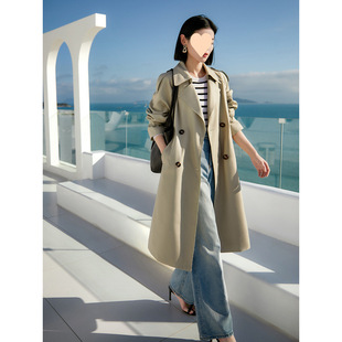 Mid-length Loose British Coat Coat Women's Spring and Autumn 2025 This Year's Popular High-end Small Collar Coat