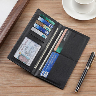 New Men's Long Wallet Trendy Student Retro Leather Wallet Japanese and Korean Card Holder New Personalized Thin Style Young Men's Wallet