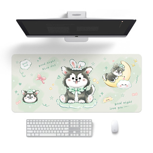 Cartoon Mouse Pad Oversized Healing Puppy Cute Student Office Computer Keyboard Thickened Desk Pad