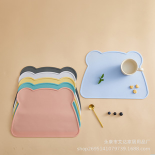 Silicone Placemat Children's Non-slip Waterproof Placemat Student Lunch Oil-proof Heat Insulation Mat Baby Cartoon Placemat