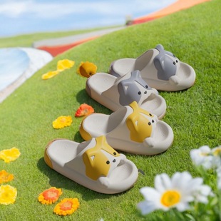 Home Girls Wear Thick New Summer Home Bathroom Outdoor Women's Slippers Non-Slip Slippers Bottom Cool Puppy Wholesale Ai Xiaoke
