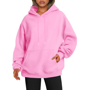 Amazon European and American Oversized Shoulder Sleeve Hooded Sweatshirt Independent Station Women's Autumn Thick Hooded Sweatshirt