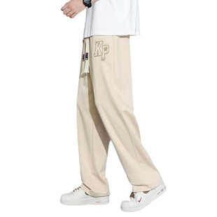 2024 Spring New Sports Casual Pants Men's Loose Straight Pants Men's Korean Style Sweatpants Printed Trousers Trendy Brand