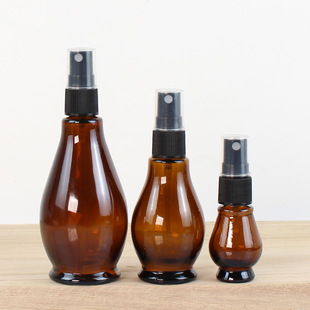 30ml Teal Single Gourd Spray Bottle Toner Spray Bottle 50ml Teal Glass Cosmetic Bottle Portable