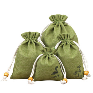 Hand string text play plate play cotton flannel bag plate bead bag star Moon Bodhi red sandalwood washcloth Beads storage bag
