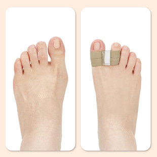 Toe Splitter Thumb valgus Big Foot Bone Overlapping Toe Separator Men's and Women's Fiber Double Hole Toe Orthosis