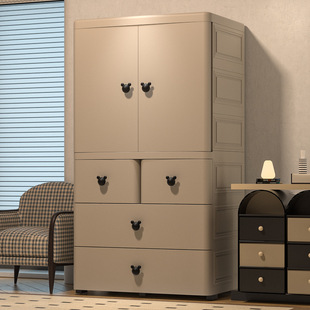 Youyi Point 80cm Thickened Double Door Baby Wardrobe Baby Storage Cabinet Simple Children's Wardrobe Finishing Locker