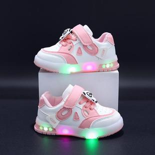 Children's Low-top Board Shoes Children's Casual Shoes Boys sneaker Girls White Shoes Lights Casual Cartoon Board Shoes
