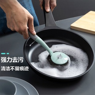 Кухонная многофункциональная щетка для горшка можно повесить чистящую щетку с длинной ручкой, стальную шариковую щетку для удаления масляных пятен, щетка для мытья горшка в наличии оптом